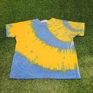 Vintage 90s Summer Tie-Dye Shirt Medium 26x26 Boxy Baggy USA